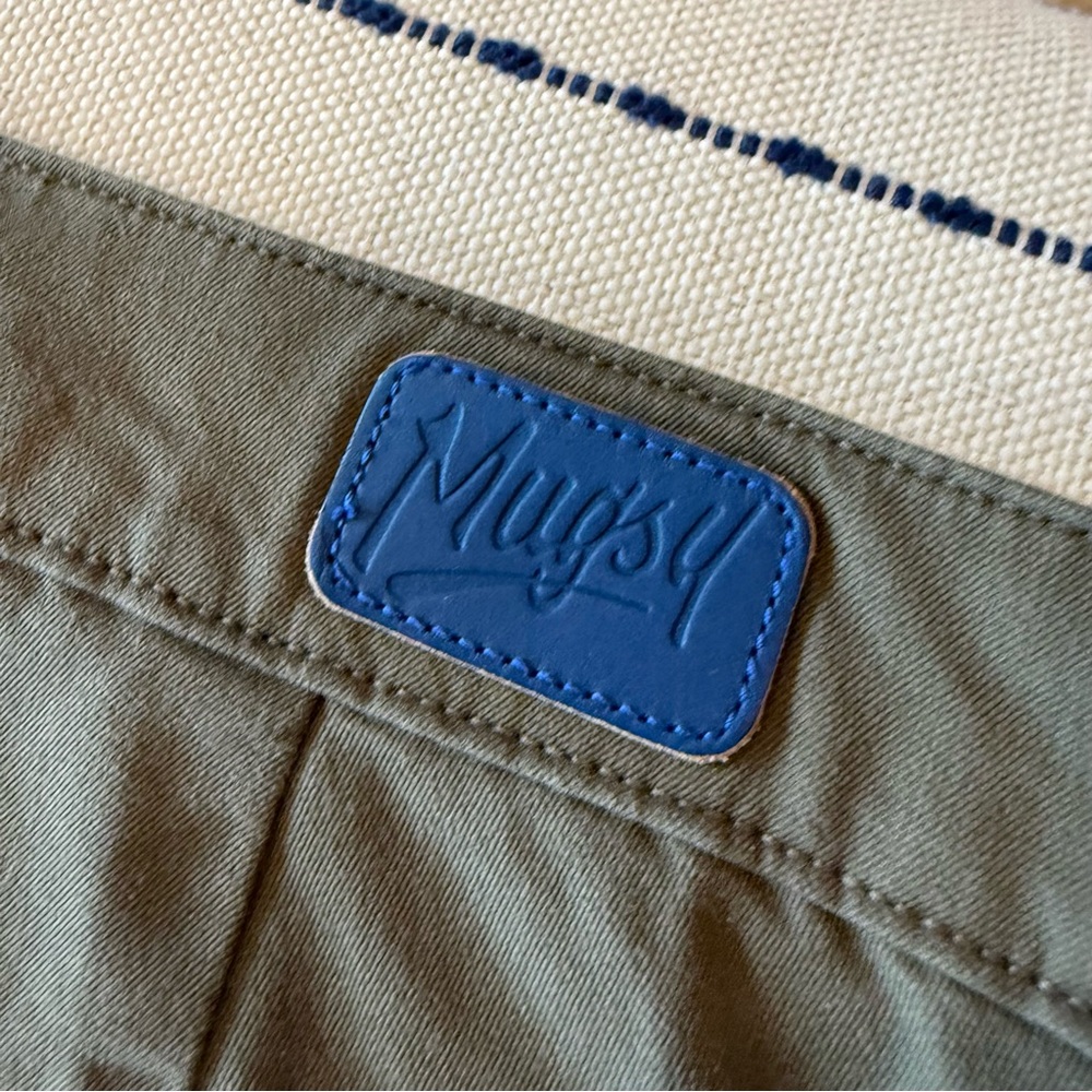 Men's Olive Green Chino Pants - Picture 3 of 4